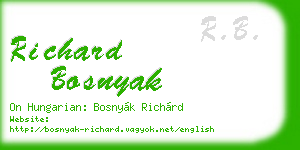 richard bosnyak business card